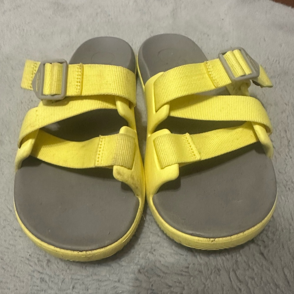 yellow chaos sandals
